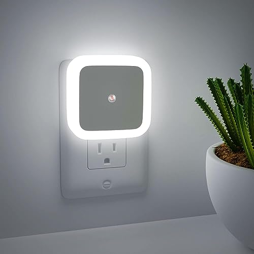 Hudux Sensor Night Light, Plug into Wall, LED Night Light for Adults, Bedroom, Cool White, 1Pcs - Image 1
