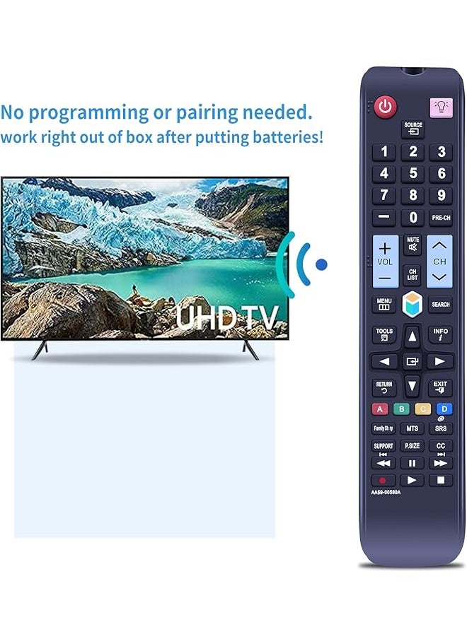 erorex - Aa59 00580A Replacement Remote Control Fit For Samsung Led Hdtv Tv Pn51E8000 Pn60E8000 Un40Es6100F Un40Es6150F Un46Eh5300 Un46Es6100 Un46Es6150F Un46Es7500 Un46Es. 8 000 - Image 1