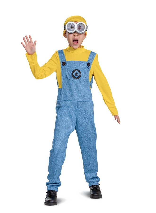Disguise Bob Minions Costume for Kids, Official Minion Jumpsuit Outfit with Goggles and Hat, Classic Size Medium (7-8) Multicolored - Image 1