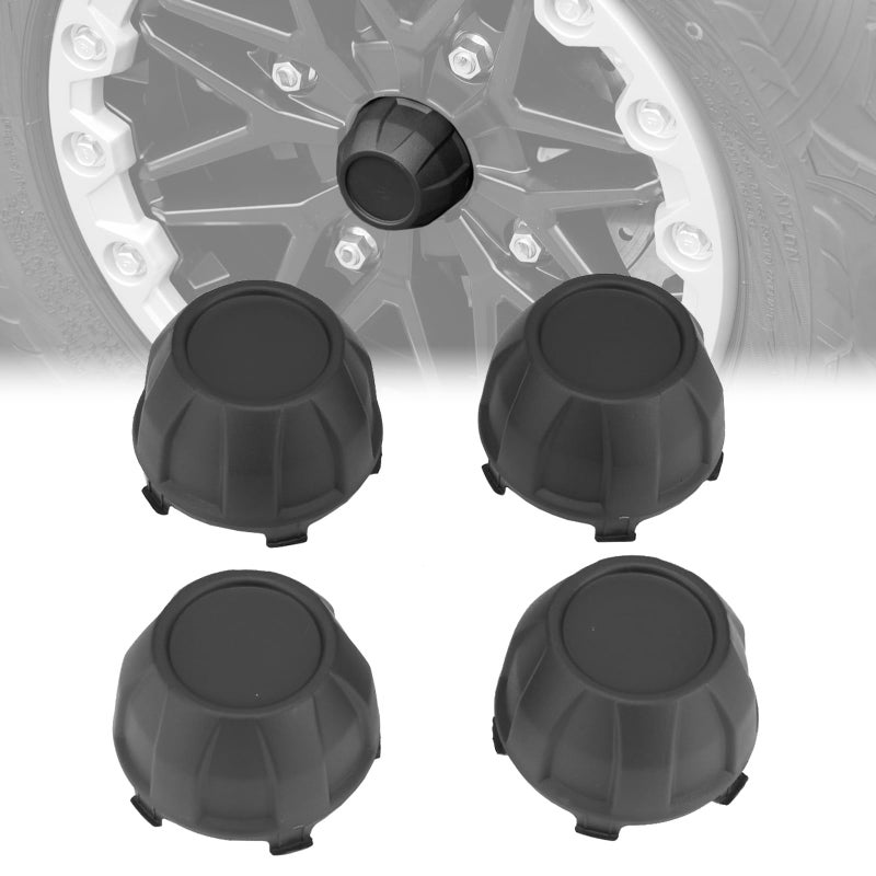 A UTV PRO Wheel Hub Caps for Kawasaki Teryx KRX 1000 2020 2021 2022 2023 2024 2025 UTV Tire Wheel Hub Dust Rim Center Cap Covers Accessories Replace OEM 110651341 Black 4PCS