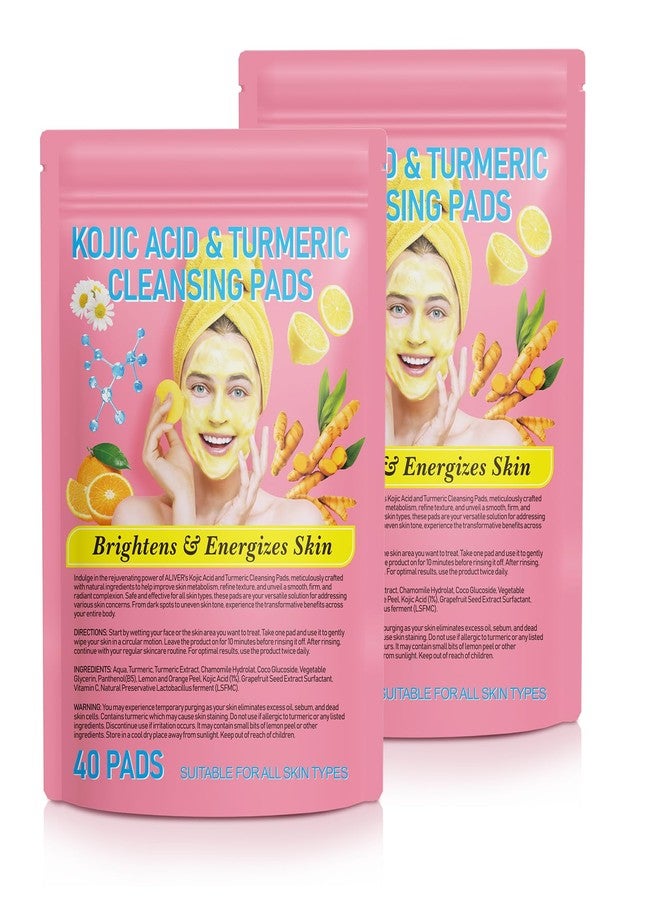 2 Pack Turmeric Cleansing Pads, Turmeric Exfoliating Pads for Face - Image 1