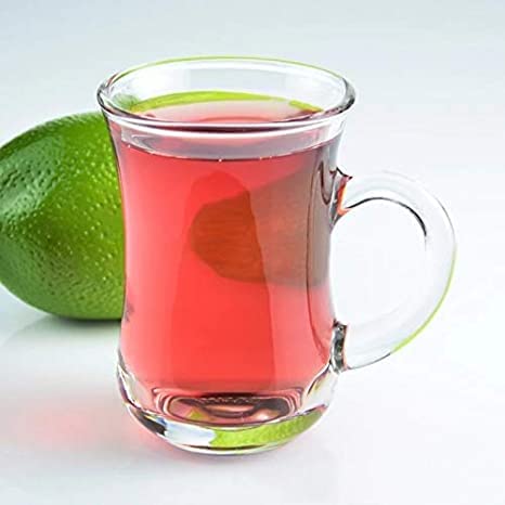 LVOOK Glass Tea and Coffee Cup Clear 140 ml 6 Pieces B03 - Image 1