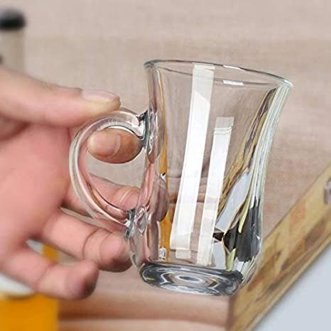 LVOOK Glass Tea and Coffee Cup Clear 140 ml 6 Pieces B03 - Image 2