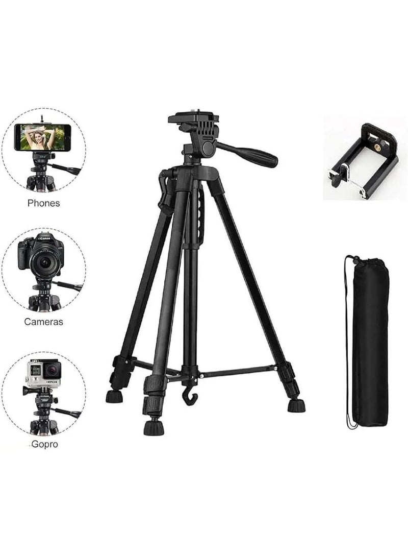 حامل كاميرا ثلاثي القوائم 3366 برأس دوار 360 درجة أفقيًا ورأسيًا - لكاميرات DSLR - Image 3