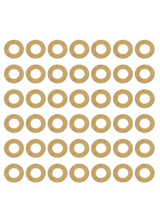 50pcs 12mm X 24mm X 2mm Brass Flat Copper Gaskets Sealing Crush Washer Set - Image 1