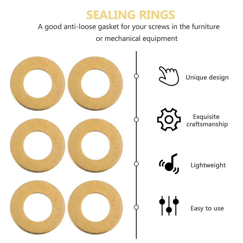 50pcs 12mm X 24mm X 2mm Brass Flat Copper Gaskets Sealing Crush Washer Set - Image 4