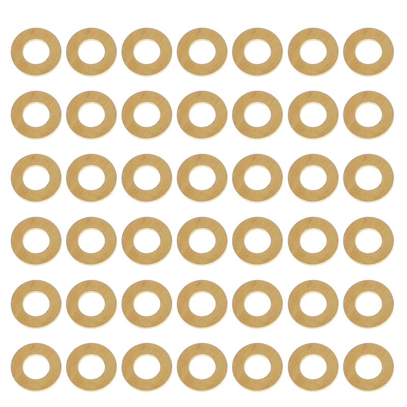 50pcs 12mm X 24mm X 2mm Brass Flat Copper Gaskets Sealing Crush Washer Set - Image 2