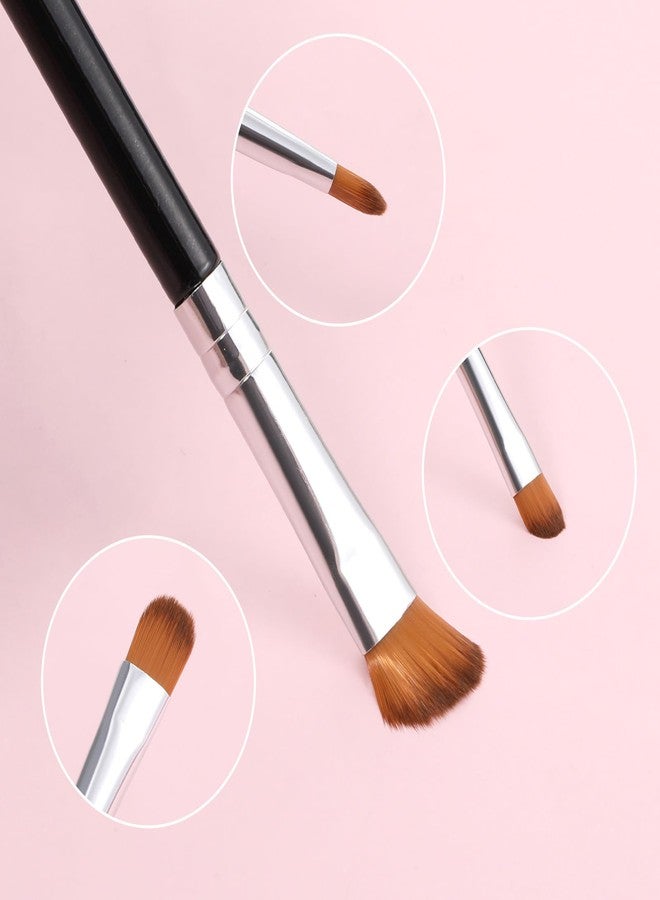 Fyntave 4 Pcs Flat Concealer Brush Eye Eyeshadow Primer Brush Small Blending Brushes Eyeshadow Applicator Brushes for Makeup Blending Powder Cream Highlight - Image 3