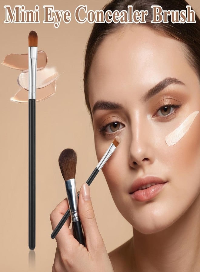 Fyntave 4 Pcs Flat Concealer Brush Eye Eyeshadow Primer Brush Small Blending Brushes Eyeshadow Applicator Brushes for Makeup Blending Powder Cream Highlight - Image 4