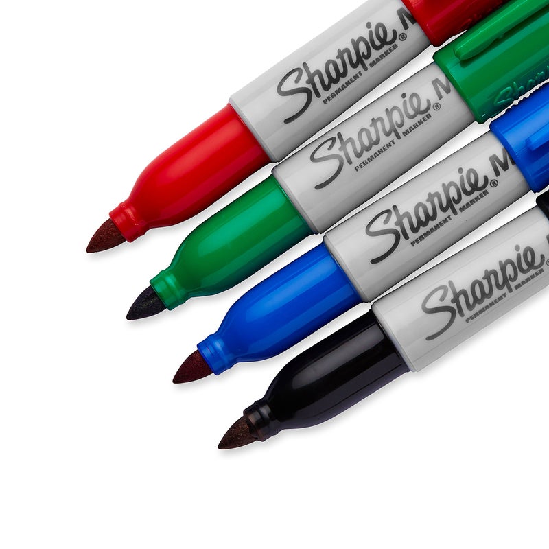 Sharpie ماركرات شاربى ميني دائمة، نقطة رفيعة، ألوان متنوعة، 4 قطع - Image 4
