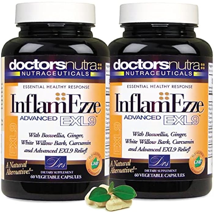 Doctors Nutra Nutraceuticals InflamEzze - Turmeric, Curcumin, Ginger Supplement - Gluten-Free, 60 Capsules - Image 5