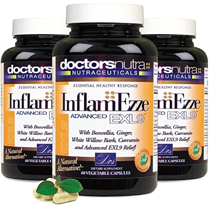 Doctors Nutra Nutraceuticals InflamEzze - Turmeric, Curcumin, Ginger Supplement - Gluten-Free, 60 Capsules - Image 4