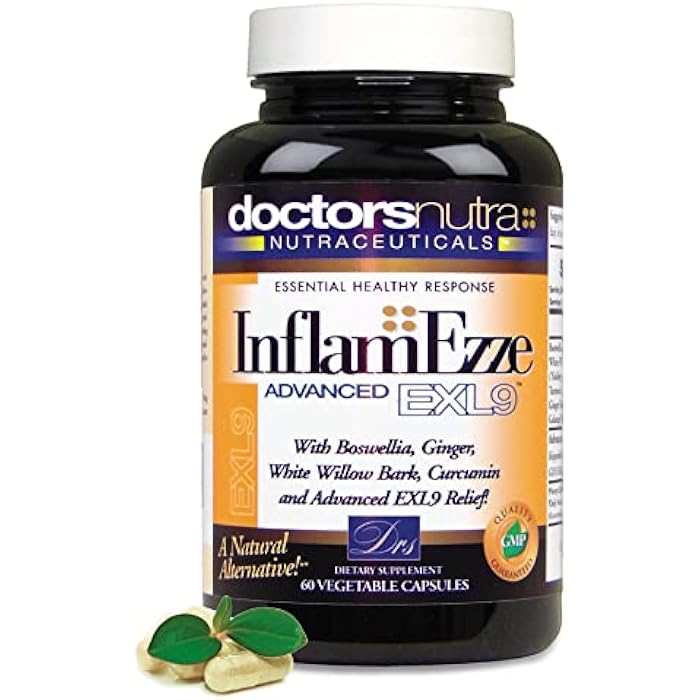 Doctors Nutra Nutraceuticals InflamEzze - Turmeric, Curcumin, Ginger Supplement - Gluten-Free, 60 Capsules - Image 1