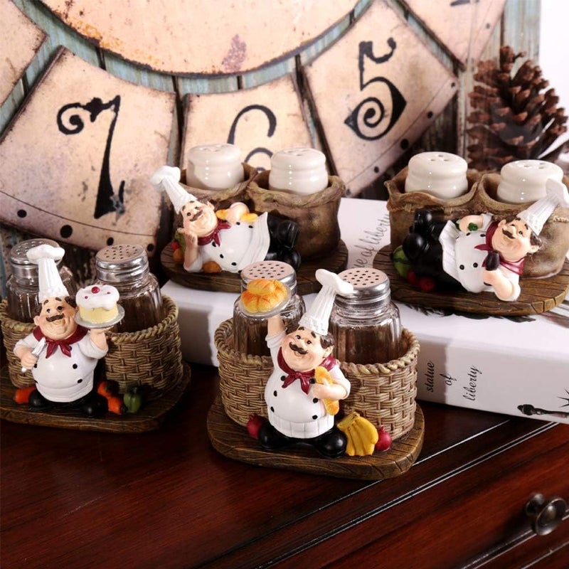 SMANTA French Chef 2Pcs Spice Bottle Shaker - Wine Bottle Decoration for Barbecue, Spice Jars, Seasonings, Baking Gadget - Image 4