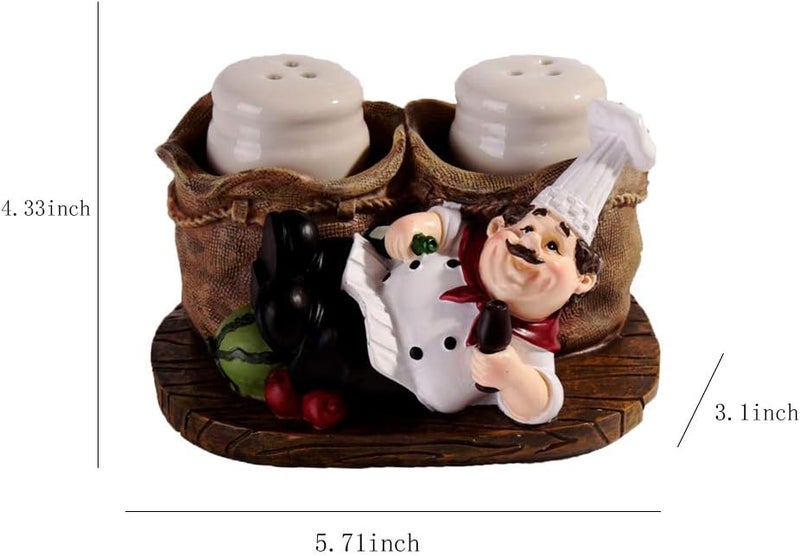 SMANTA French Chef 2Pcs Spice Bottle Shaker - Wine Bottle Decoration for Barbecue, Spice Jars, Seasonings, Baking Gadget - Image 2