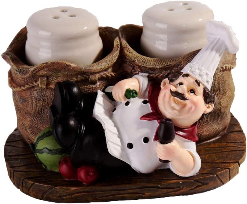 SMANTA French Chef 2Pcs Spice Bottle Shaker - Wine Bottle Decoration for Barbecue, Spice Jars, Seasonings, Baking Gadget - Image 1