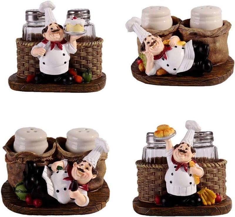 SMANTA French Chef 2Pcs Spice Bottle Shaker - Wine Bottle Decoration for Barbecue, Spice Jars, Seasonings, Baking Gadget - Image 3