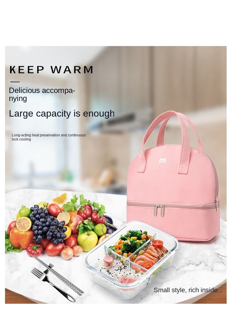XiuWoo Lunch Bag Bento Bag, Thickened Thermal Insulation Refrigerated Tote Box Carrying for Students Ladies Men Picnic Work Outdoor - Image 3