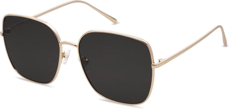 Sojos Trendy Oversized Square Metal Frame Sunglasses for Women Men Retro Big Flat Lens UV Protection Sunglasses SJ1146 - Image 1