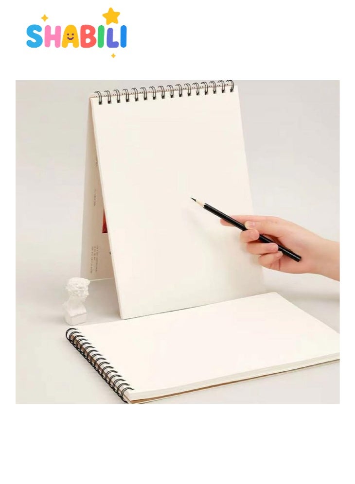 SHABILI Hardcover Watercolor Pad 8K (260×375mm) 200gsm, 24 Sheets 48 Pages Thick Watercolor Paper for Artists Beginners and Students, Professional Watercolor Painting Sketchbook, Fine Art Drawing Pad Gift Set - Image 4