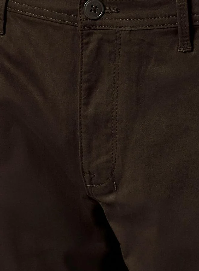 Splash FAV BROWN Smart Slim Fit Cotton Chinos for Men | Best Price UAE