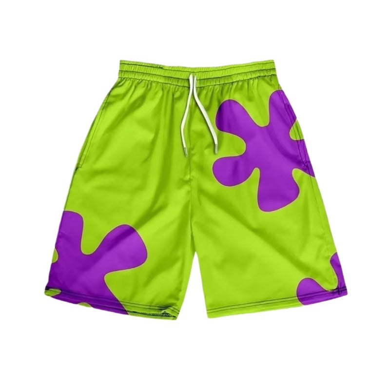 Patrick Star Shorts For Men And Women, Summer Beach Shorts, Loose Casual Shorts, Knee-Length Shorts, Beach Sports Mid-Length Shorts, Plus Size For Outdoor Wear - Image 5