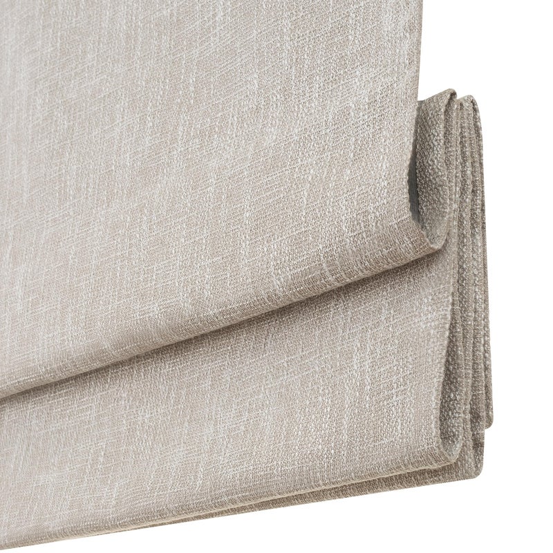 Eclipse Drew Roman Shades for Windows, Cordless 100% Blackout Shades, 23 in Wide x 64 in Long, Noise Reducing, Energy Efficient and Textured Solid Window Shades for Living Room, Bedroom, Linen - Image 3