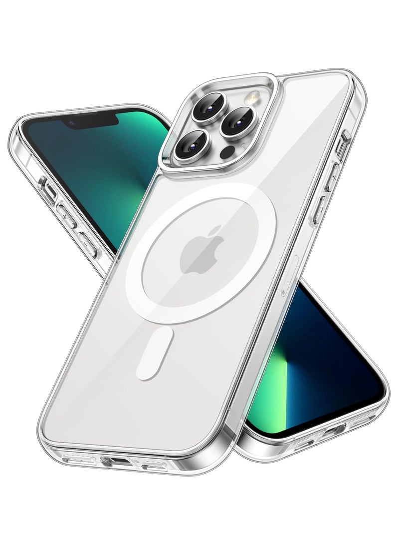 Magnetic Case for iPhone 13 pro max 6.7-Inch Compatible with MagSafe Wireless Charging, Shockproof Phone Bumper Cover, Anti-Scratch Clear Back (Clear)  - Image 1