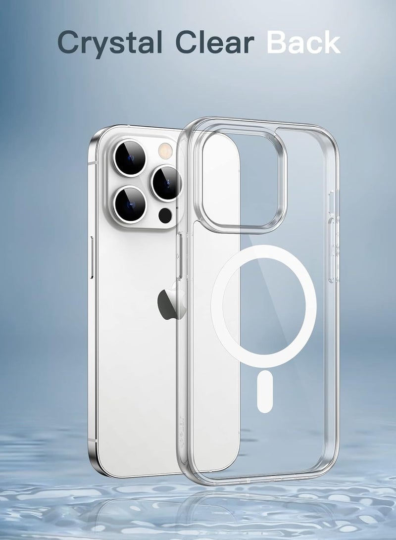 Magnetic Case for iPhone 13 pro max 6.7-Inch Compatible with MagSafe Wireless Charging, Shockproof Phone Bumper Cover, Anti-Scratch Clear Back (Clear)  - Image 2