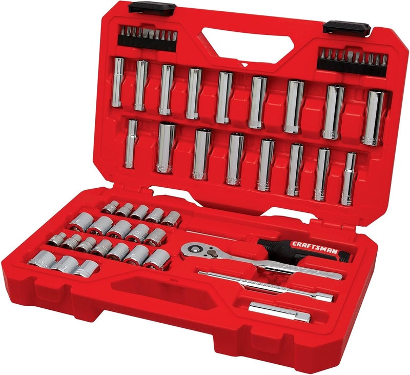 CRAFTSMAN Mechanics Tool Set 38 Inch Drive 61 Piece CMMT45161 - Image 1