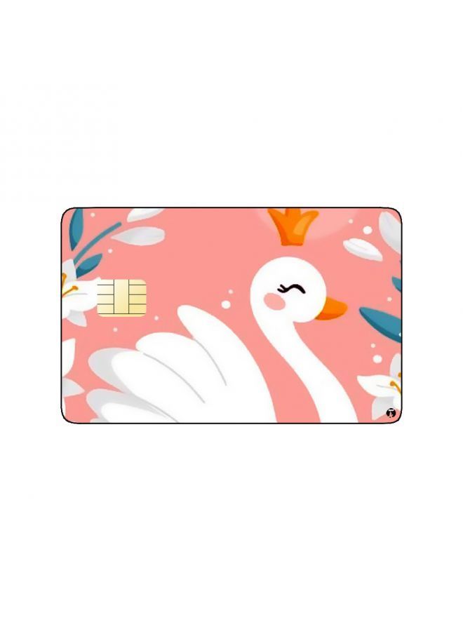 RKN PRINTED BANK CARD STICKER Cute Goose Drawing With Crown - Image 2