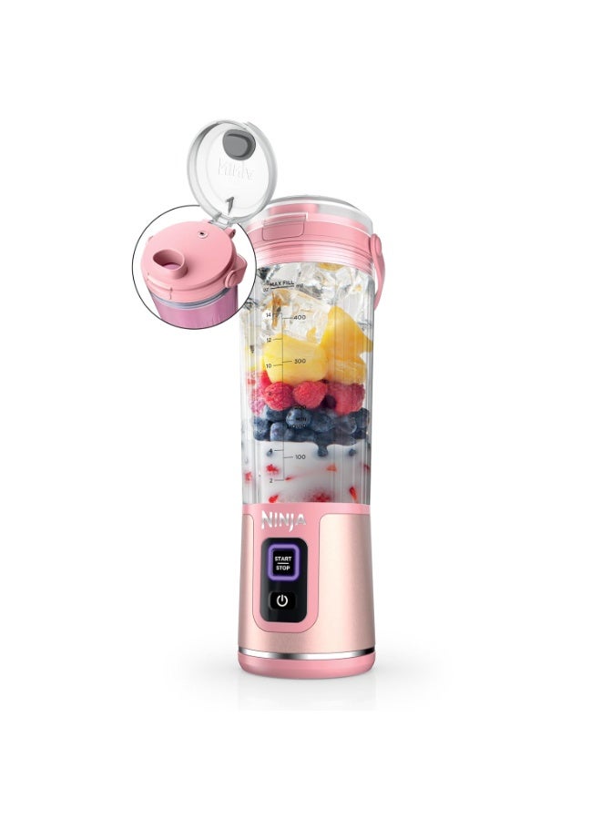 Ninja Blast Cordless Portable Blender, 18oz, USB-C Rechargeable, Tinted Pink - Image 3