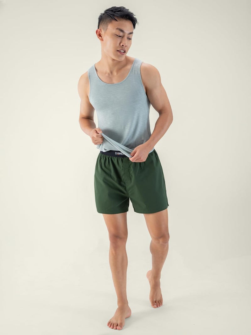 DAMENSCH Men's Cotton Boxers (Pack of 1) (Dam-SLD-SBX-RYG-XXL_Royal Green_2XL) - Image 3