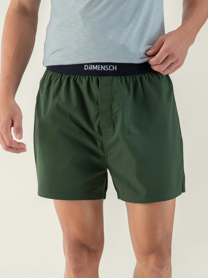 DAMENSCH Men's Cotton Boxers (Pack of 1) (Dam-SLD-SBX-RYG-XXL_Royal Green_2XL) - Image 4