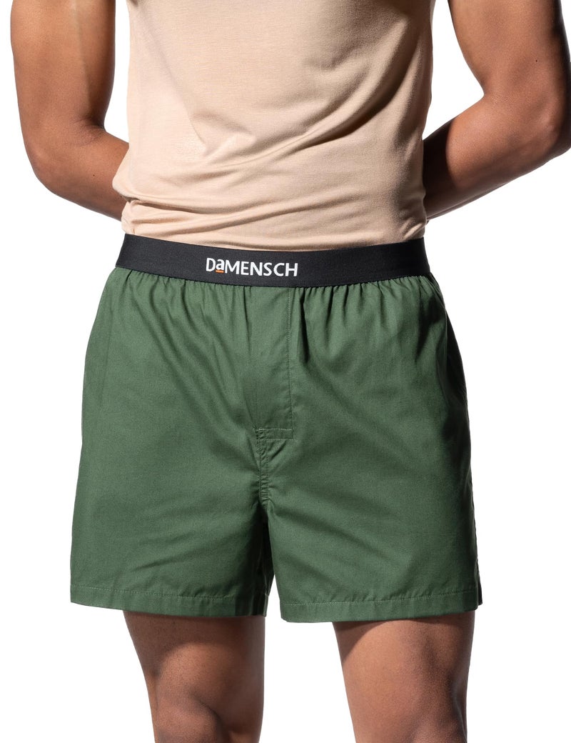 DAMENSCH Men's Cotton Boxers (Pack of 1) (Dam-SLD-SBX-RYG-XXL_Royal Green_2XL) - Image 1