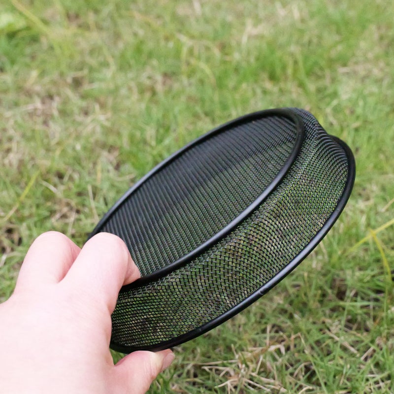 Yojanner 2pcs Metal Round Bird Feeders Tray, Wild Birds Seed Feeder Tray, Bird Mesh Tray Outdoor Accessory for Humming Feeder Station - Image 4