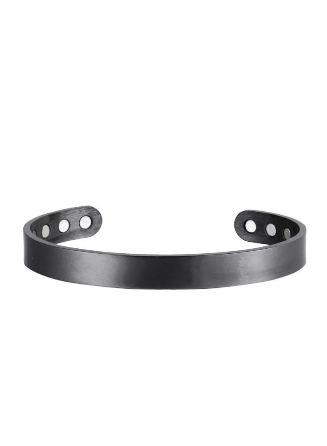 Goolsky Copper Magnetic Adjustable 1pc Cuff Bangle Unisex – Magnetic Closure Adjustable Size, Copper Material Anti-Tarnish, Daily Wear/Unisex Gift, Minimalist Retro Design - Image 1