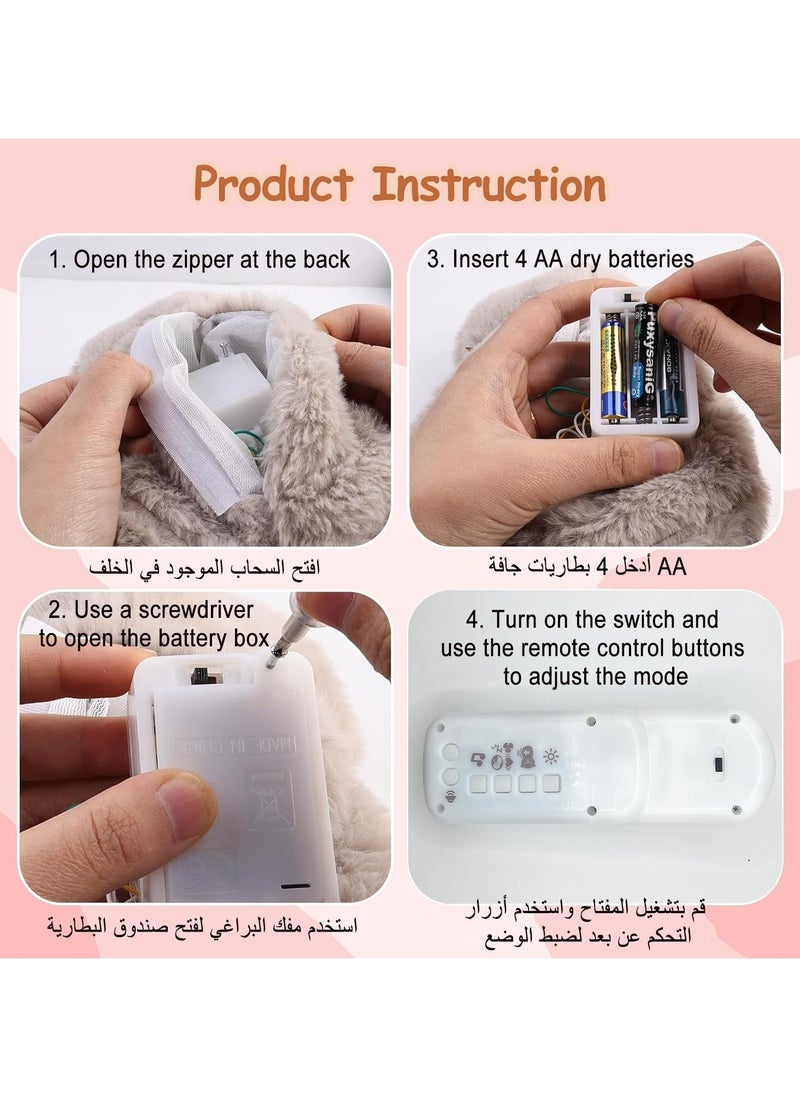 رات سو - نوم الدببة لعبة أخرى مع أضواء الموسيقى وحركة التنفس لعبة أطفال قابلة للغسيل والمحمولة في الآلة لحديثي الولادة 0+ أشهر 4 أ أ تحتاج إليها الشرايين (لا تتضمن البطاريات) - Image 1