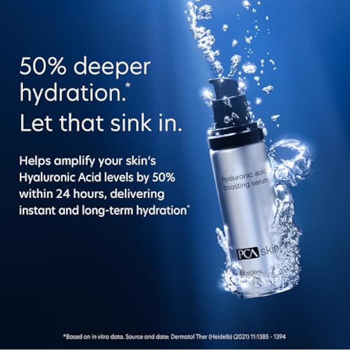 PCA SKIN Hyaluronic Acid Boosting Face Serum, Hyaluronic Acid Serum for Face Made with Niacinamide and Ceramides, Helps Reduce Fine Lines and Wrinkles and Delivers 24-Hour Moisturization, 1 oz Pump - Image 3