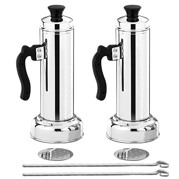 Stainless Steel Tubular Kuzha Puttu Maker (Pack of 2) - to use with Pressure Cooker Top  - Image 1