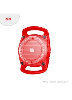 Suitable For Apple Airtag Seal Waterproof Protective Cover IP7 Grade Waterproof Anti-drop Anti-loss Tracker Protective Cover-Color:Red + Ring