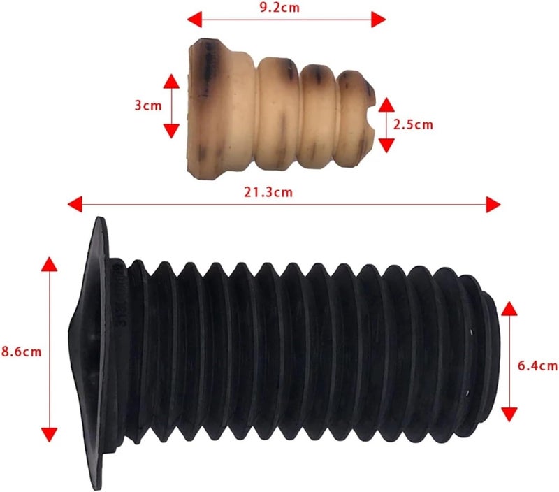 DEMULAX Car Front Shock Absorber Buffer Rubber Boot Set - Image 2