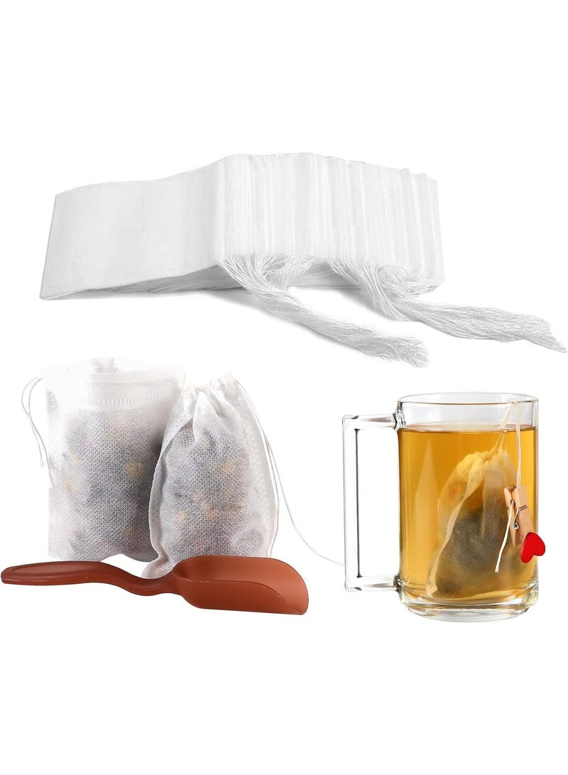 أكياس ترشيح إي أي، عبوة من 100 كيس شاي فارغ للاستخدام مرة واحدة، أكياس شاي محكمة الإغلاق، أكياس متعددة الأغراض مصنوعة من قماش غير منسوج، أكياس صغيرة للقهوة والتوابل والأعشاب - Image 2