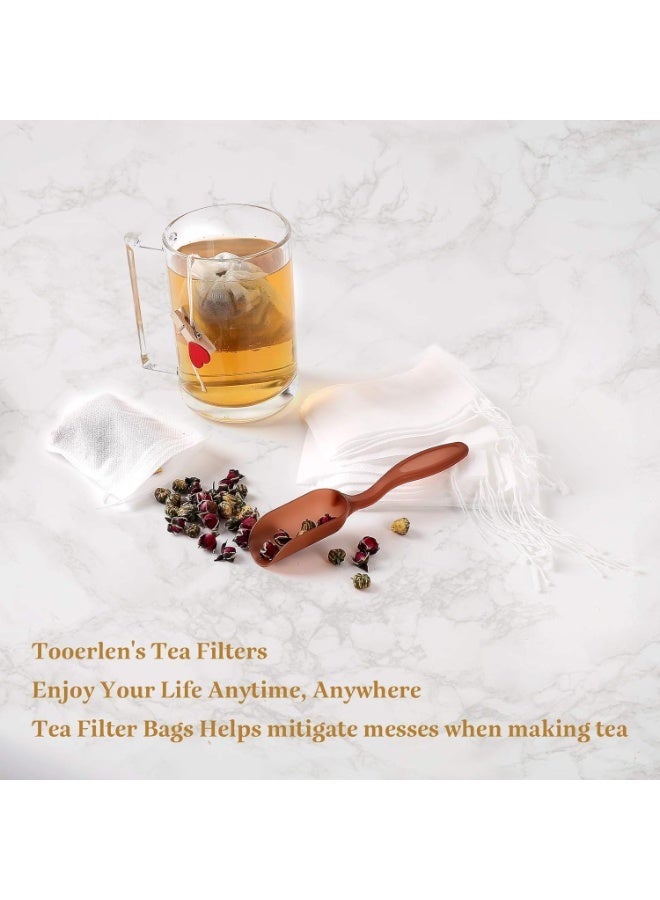 أكياس ترشيح إي أي، عبوة من 100 كيس شاي فارغ للاستخدام مرة واحدة، أكياس شاي محكمة الإغلاق، أكياس متعددة الأغراض مصنوعة من قماش غير منسوج، أكياس صغيرة للقهوة والتوابل والأعشاب - Image 4
