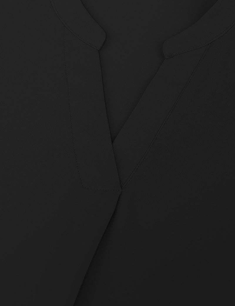 Timeson Black Blouse for Women,Summer Sleeveless Women's Tunics Tops for Leggings Ladies Dress Shirts Chiffon V Neck Dressy Tanks Business Work Office Wear Silk Professional Formal Plus Size - Image 5