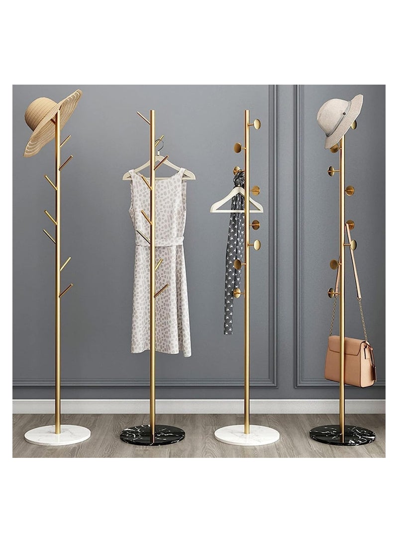 Coat Rack Free Standing Coat Tree with Hook Metal Coat Racks Marble Iron Clothes and Hat Hangers(Round Cake Style)  - Image 4