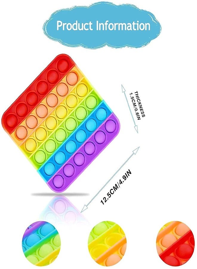 ATCAN Square Pop It Bubble Fidget Toy - Stress Relief Sensory Tool for Kids & Adults - Autism Special Needs Silicone Stress Reliever - Educational & Fun Novelty Gift for All Ages - Image 2