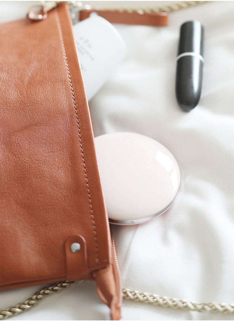 Sharpdo Handheld Folding Makeup Mirror with LED Light,USB Rechargeable 7.5*7.5*2CM  - Image 5