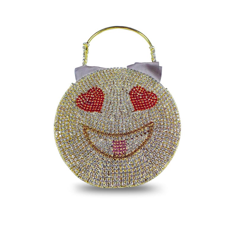 Factory Niche Bag Diy Rhinestone Bag Internet Celebrity Evening Makeup Bag Smiley Star Bag Small Handbag Banquet Bag - Image 1