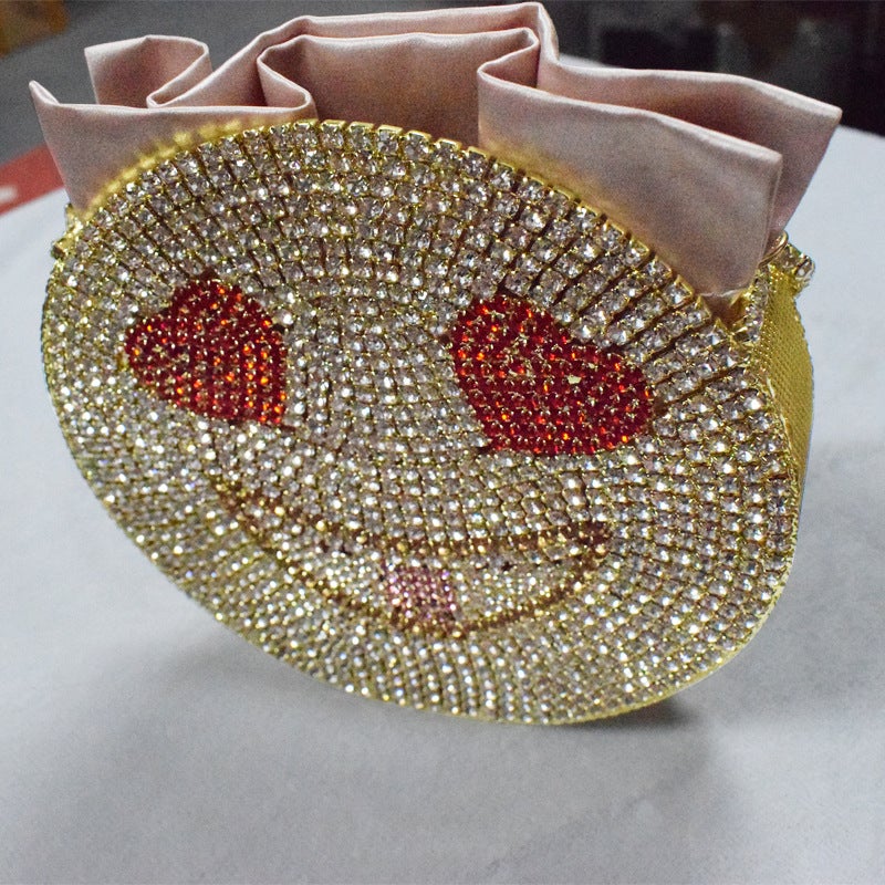Factory Niche Bag Diy Rhinestone Bag Internet Celebrity Evening Makeup Bag Smiley Star Bag Small Handbag Banquet Bag - Image 5